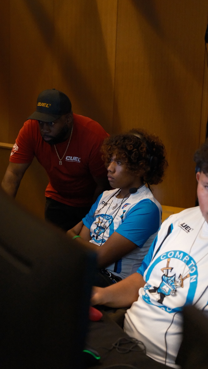 Event support and student competitors during gameplay