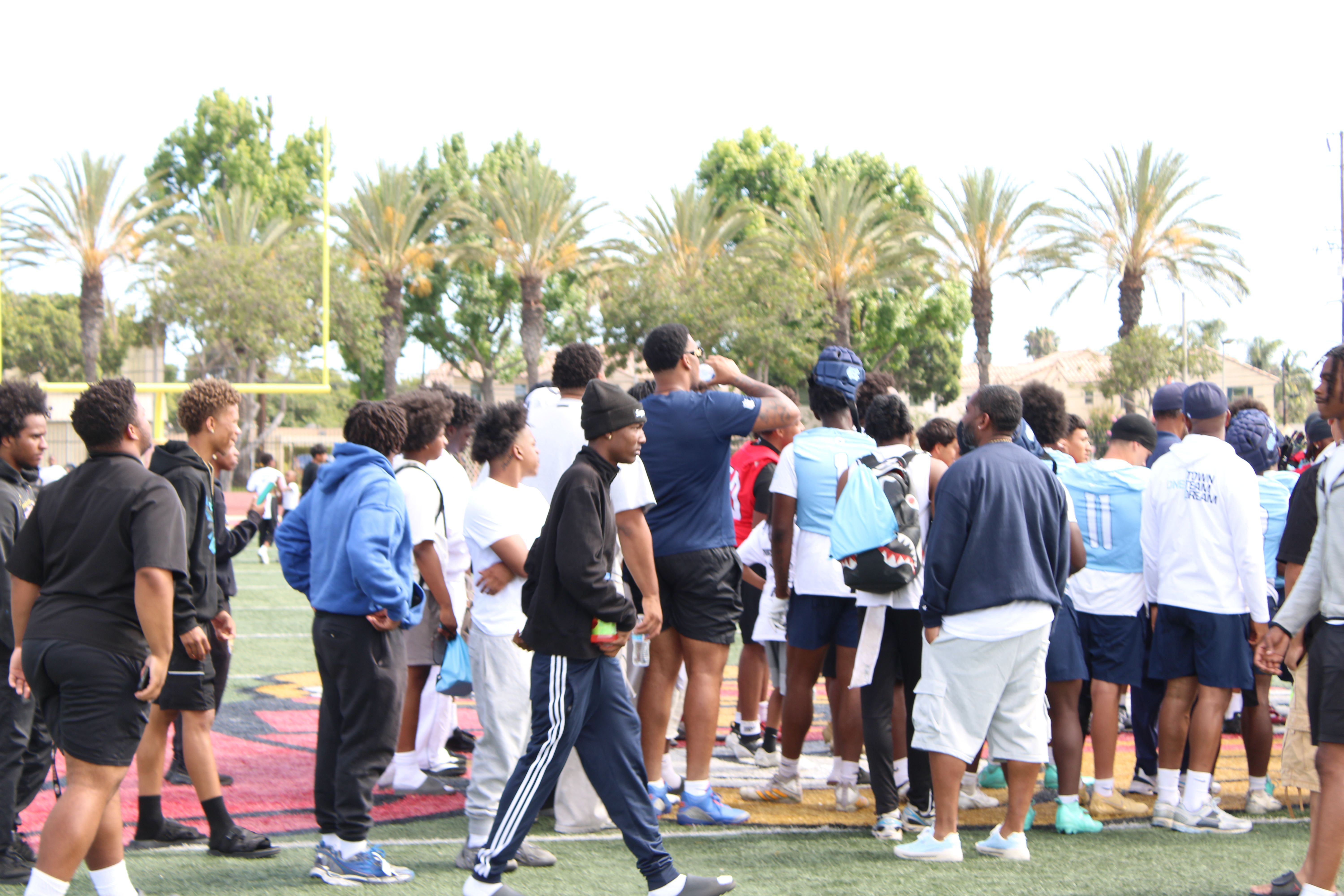 Young athletes and high school players during A Weekend in Compton