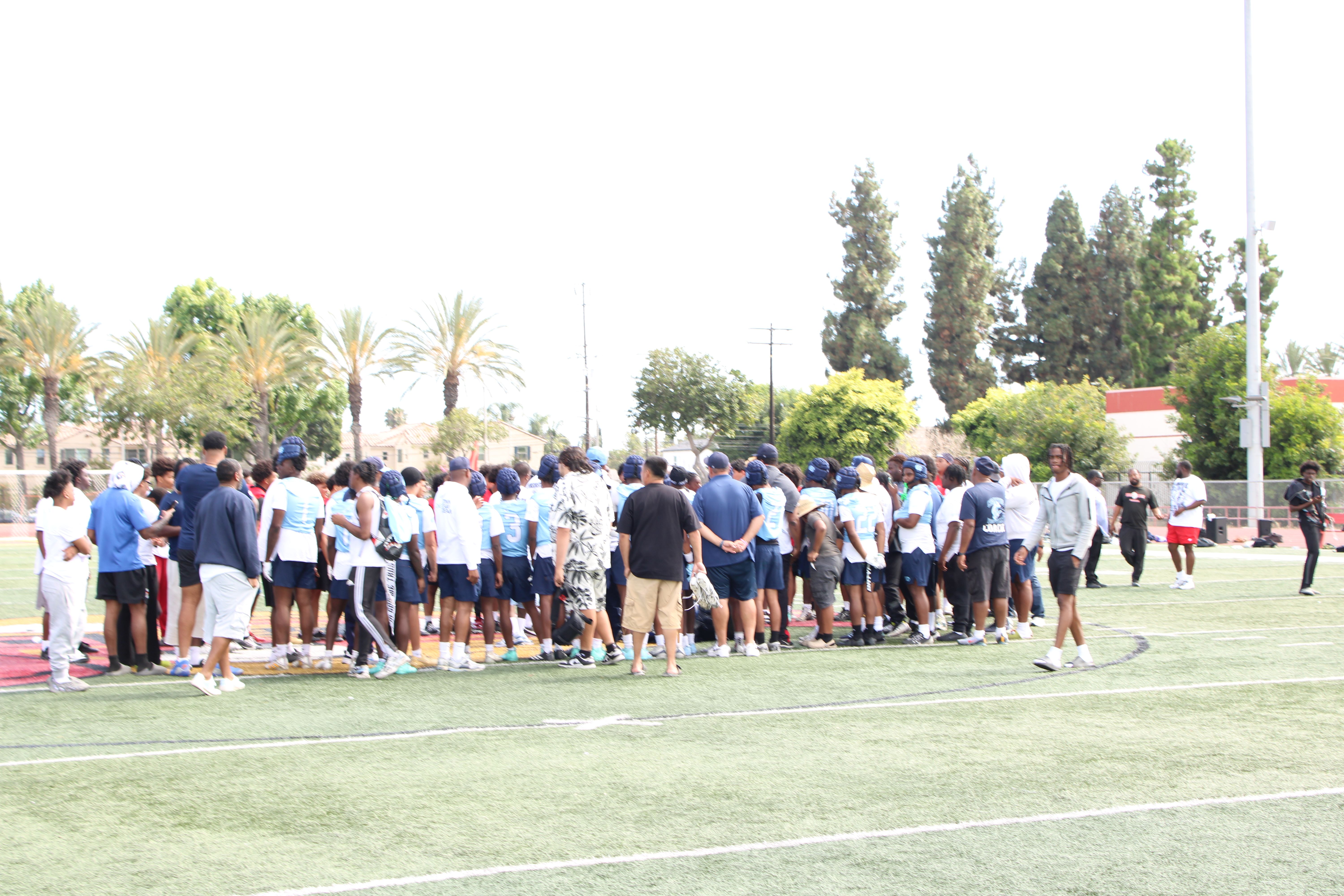 Community members, athletes, and coaches during A Weekend in Compton